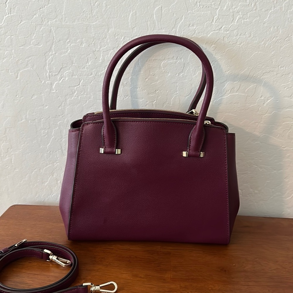 kate spade sydney satchel in sangria wine color - Picture 3 of 13